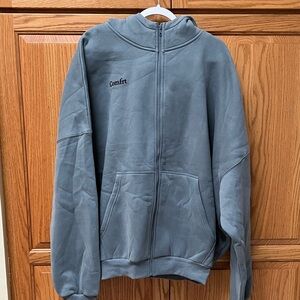 Men's Blue Zip-Up Hoodie